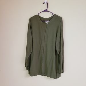 Mishi 100% wearable made in usa vintage green top cardigan 100% Rayon si…